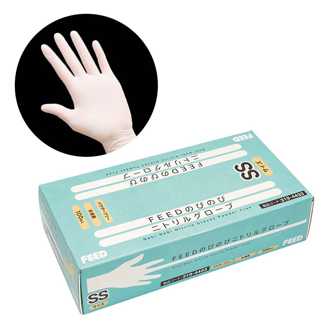 FEED のびのびニトリルグローブ パウダーフリー