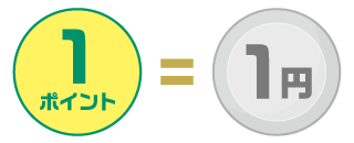 1ポイント＝1円