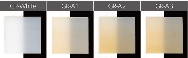 0.5ｍｍ厚ペレットでの透光性の比較