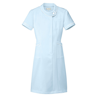 配色ボタンワンピース