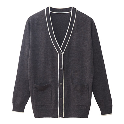ライン使いカーディガン