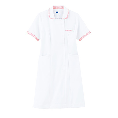 花柄配色ワンピース