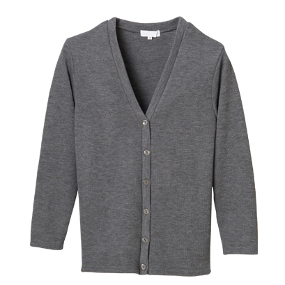 Vネックカーディガン(ロング丈)