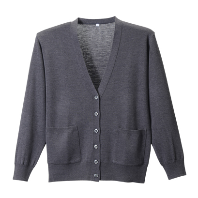 洗える！抗ピル長袖カーディガン（ポケット付）