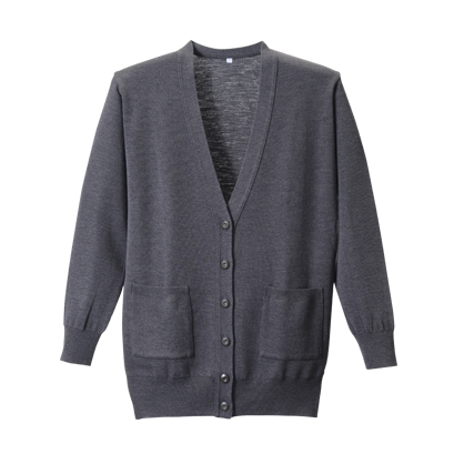 洗える！抗ピル長袖ロングカーディガン（ポケット付）