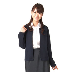 綿混ダブルジップカーディガン