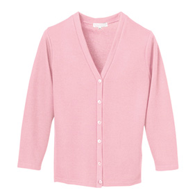 Vネックカーディガン(ロング丈)