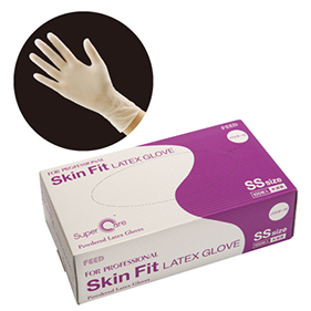 Skin Fit ラテックスグローブ パウダー付/カートン