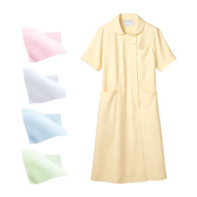 ダブルボタンカラーワンピース