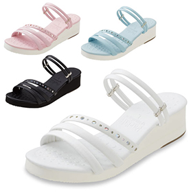 ラメ入り3ライン2WAYサンダル