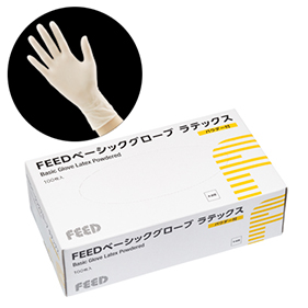 FEEDベーシックグローブ ラテックス パウダー付