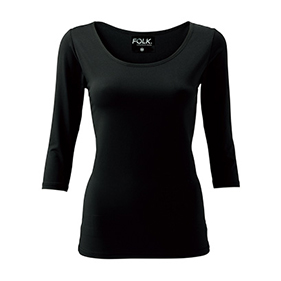 7.5分袖ぽかぽかレディスカットソー