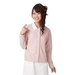 綿混くるみボタンカーディガン C-02