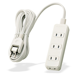 ほこりシャッター付き電源タップ スイングプラグ T-ST02-223/224WH