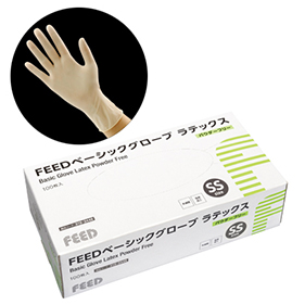 【訳あり】FEEDベーシックグローブ ラテックス パウダーフリー