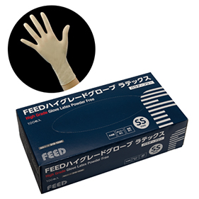 【訳あり】FEEDハイグレードグローブ ラテックス パウダーフリー