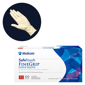 セーフタッチ ファイングリップ ラテックスグローブパウダーフリー