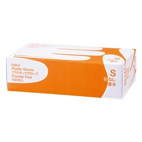 アスクル プラスチックグローブ厚手 パウダーフリー