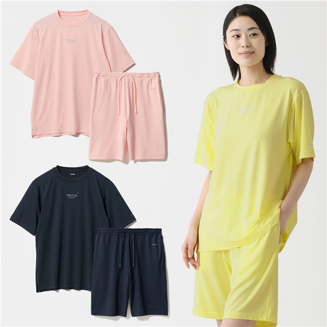 BAKUNE Mesh 上下セット（半袖Tシャツ・ショートパンツ）/ネイビー/S